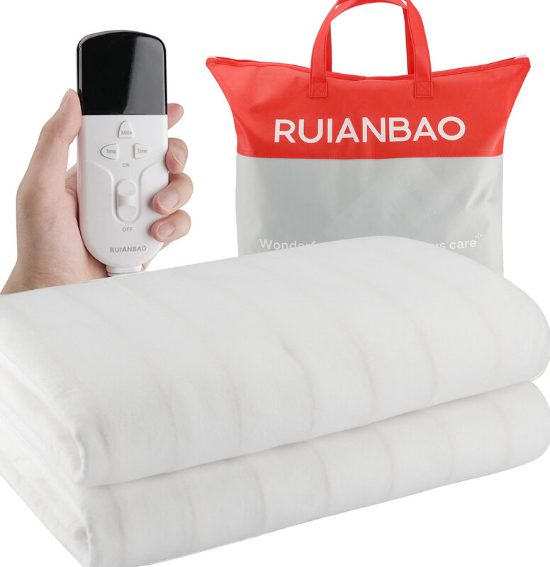 Ruianbao-único cobertor elétrico 150x80cm, aquecimento cama mat, ce certificação 230v eu plug