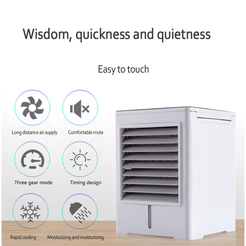 Mini ventilateur électrique portable pour l'été, climatiseur, ventilateur, procureur, humidificateur d'air