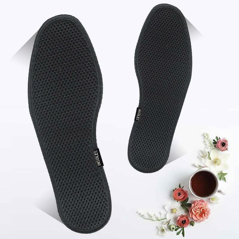 Bamboo Charcoal Sports Insole Deodorant Men and Women Sweat Absorbing Breathable Shock Absorbing Thickened Comfortable Insoles