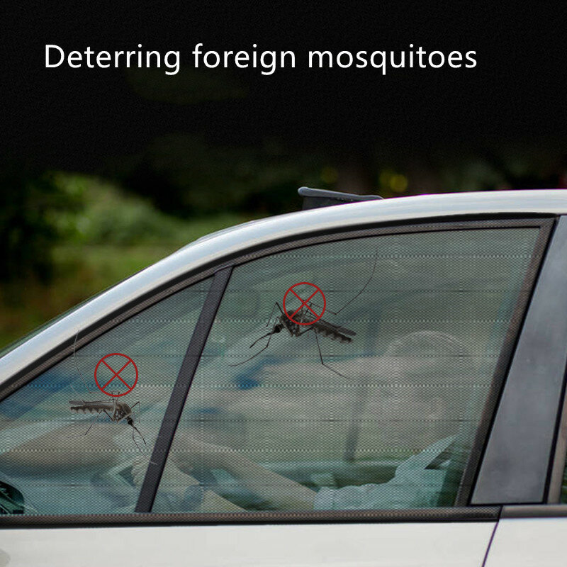 Red de ventana de coche con todo el coche, antimosquitos, Ventilación de insectos, sombreado transpirable, refrigeración, pantalla de puerta de coche