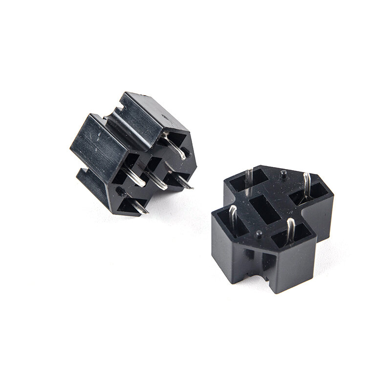 Automotive 40A 4/5 Pin Terminals Relay Socket Connector Adaptor PCB Board Mount Base Holder with 6.3mm Terminals