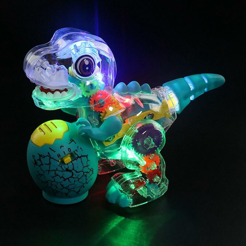 Прозрачный электрический игрушечный динозавр, хвост для предотвращения препятствий на Хэллоуин