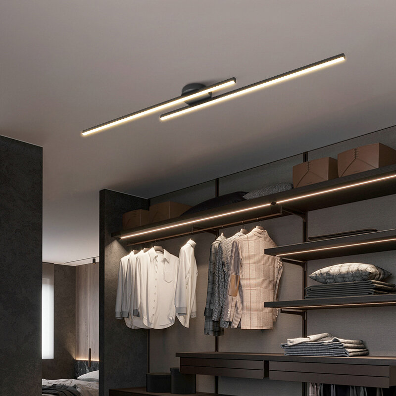 Minimalista led strip lustres corredor varanda lâmpadas de teto simples e moderno criativo entrada vestiário iluminação luz