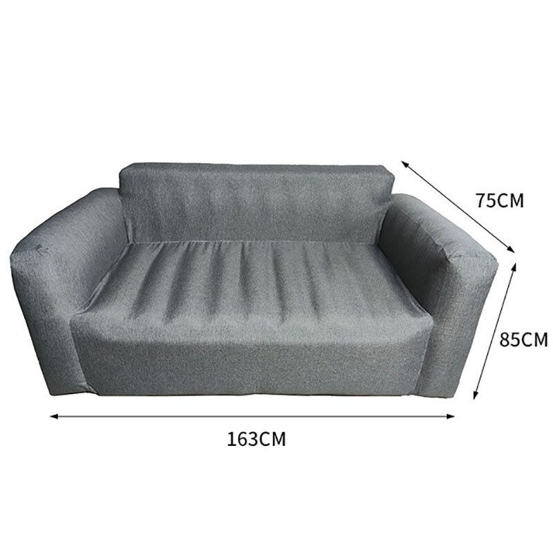 Ao ar livre único duplo sofá inflável, assento de cama dobrável portátil, Camping móveis, preguiçoso ar cama, luxo