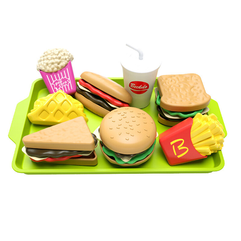 Zestaw zabawek Play House Kitchen Sandwich Fries Burger Zabawka dla dzieci DIY Fast Food