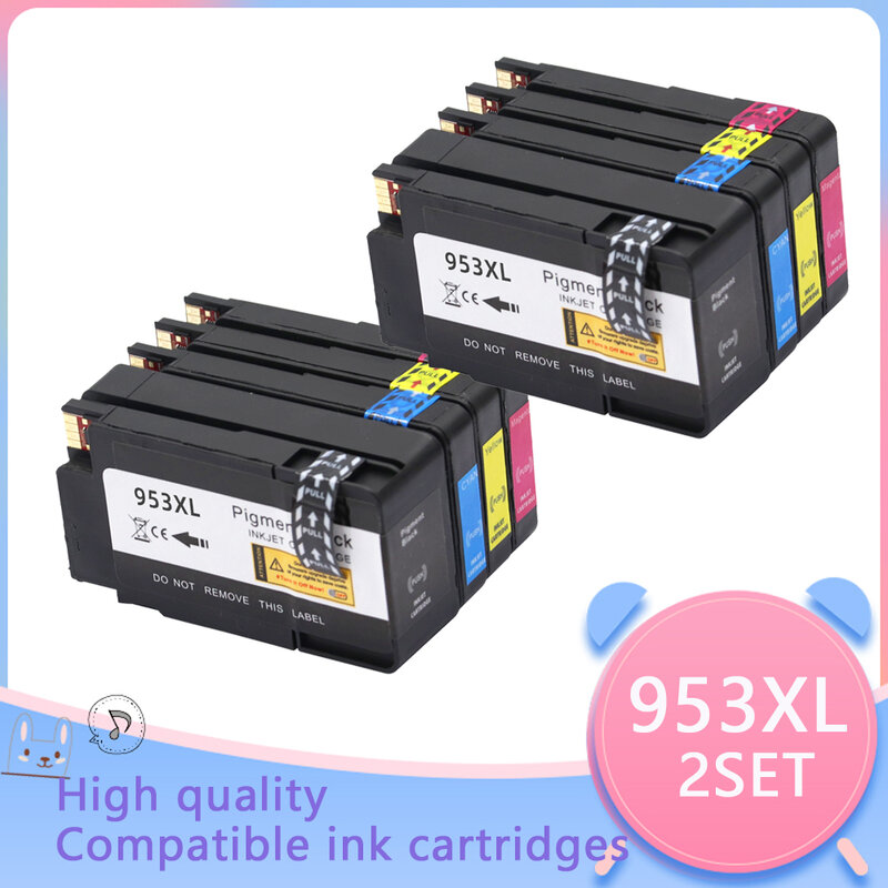 Substituição dos cartuchos de tinta para impressora HP, 953 XL, compatível com Officejet Pro 7720, 7730, 7740, 8710, 8715, 8718, 8720, 953XL