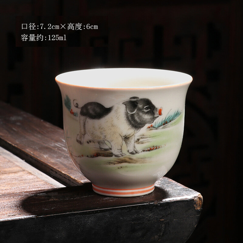China Ceramic Unusual Glaze Jingdezhen Porcelain Cup Glaze Aesthetic For Kung Fu Puer Oolong Tieguanyin Flower Tea Ceremony