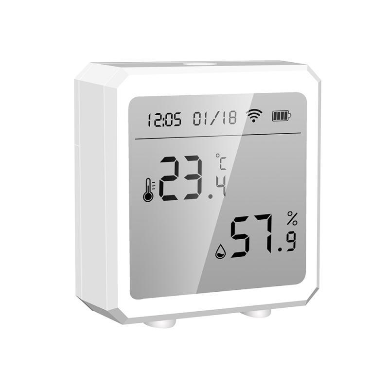 تويا الذكية استشعار درجة الحرارة والرطوبة واي فاي ، مقياس الرطوبة في الأماكن المغلقة ، ميزان الحرارة مع شاشة LCD ، التحكم الصوتي ، اليكسا ، المنزل