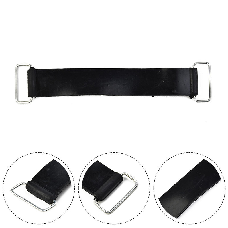 Durevole nuovo pratico utile cinturino in gomma fisso impermeabile 18-23cm nero sostituzione moto universale