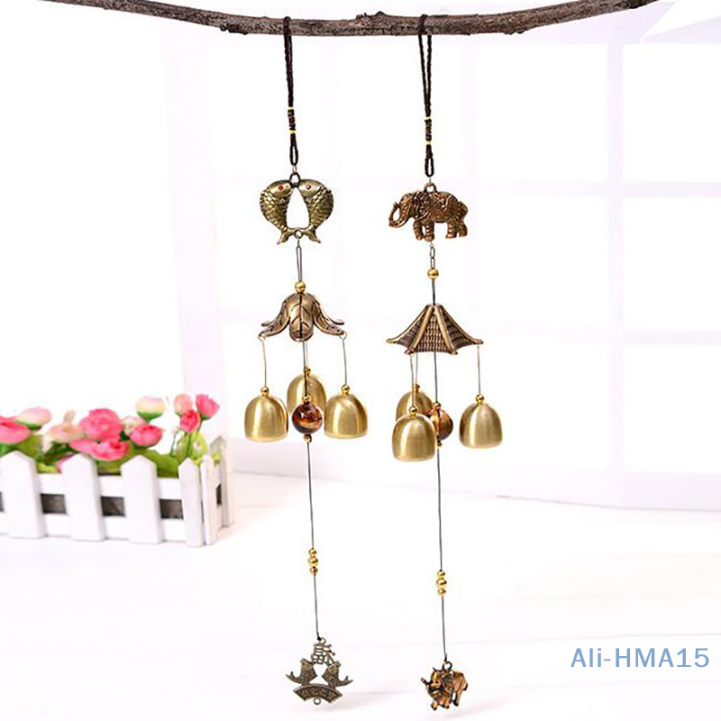 1pc Outdoor Antique Copper Wind Chime Living Decor campanelli eolici in metallo per la decorazione domestica ornamenti per auto, regali di nozze