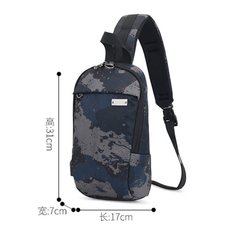 Chikage Large Capacity Waterproof Chest Bags Multi-function Men's Outdoor Sports Leisure Single Shoulder Bags Crossbody Bags