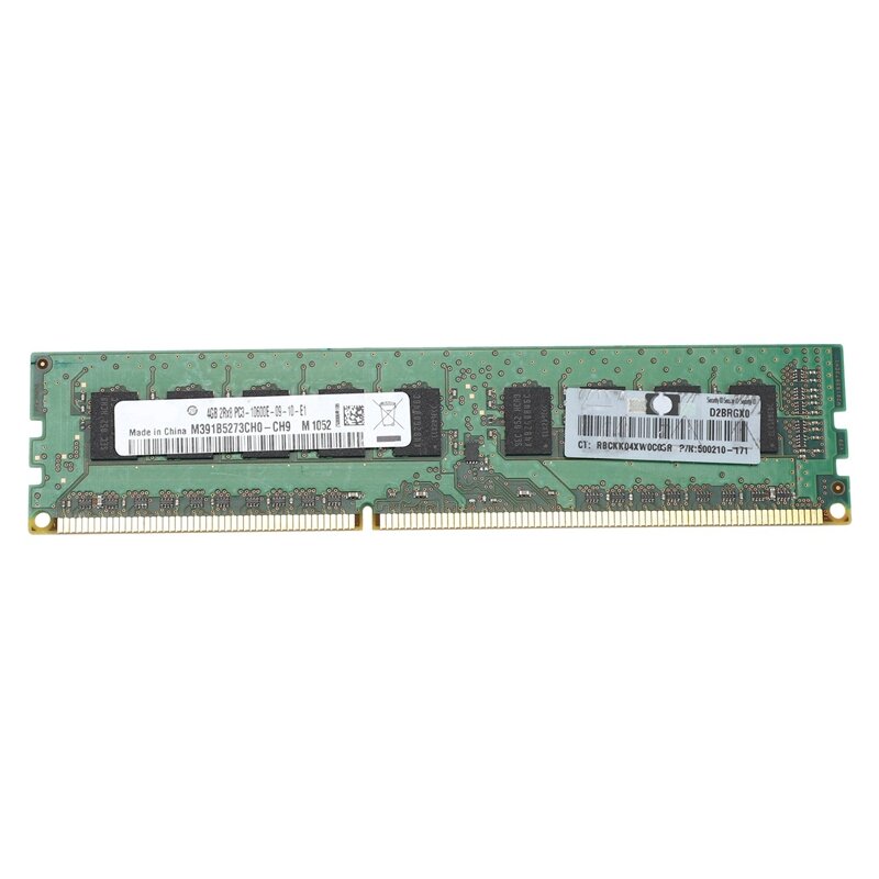 Memoria ECC DDR3 4GB 1333Mhz + chaleco de refrigeración 2RX8 PC3-10600E 1,5 V RAM sin búfer para estación de trabajo de servidor