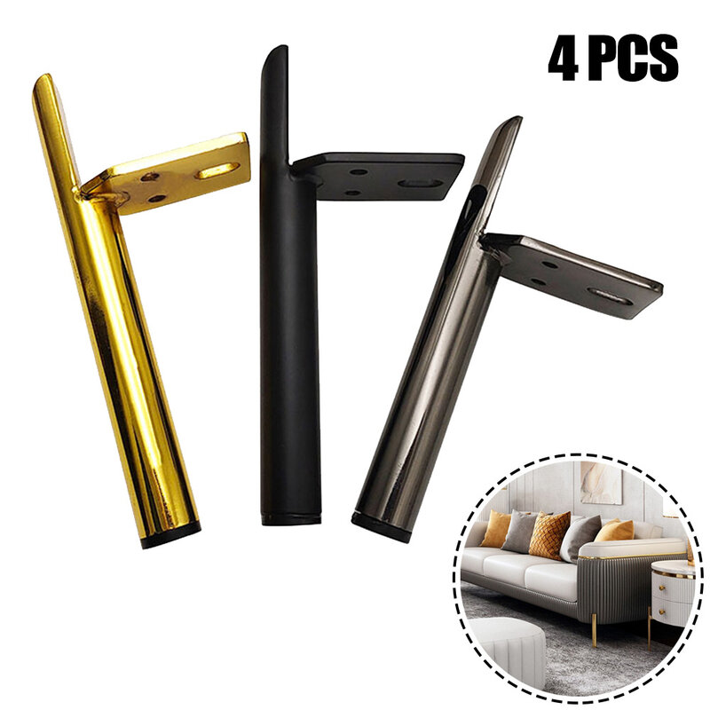 4pcs Legs For Furniture Metal Sofa TV Cabinet Feet Bathroom Cabinet Bed Support Legs Coffee Table Replacement Legs Hardware