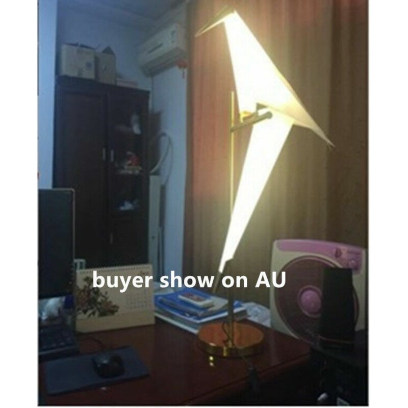 Lampe LED en forme d'oiseau origami en fer, design créatif américain, luminaire décoratif d'intérieur, idéal pour un salon ou une table de lecture