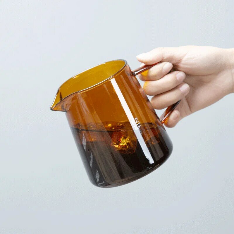 หม้อแก้วกาแฟสี300/500มล. พร้อมฝาปิดใช้ร่วมกันกาต้มน้ำเทกาแฟเข้มข้นอุปกรณ์ชงกาแฟ