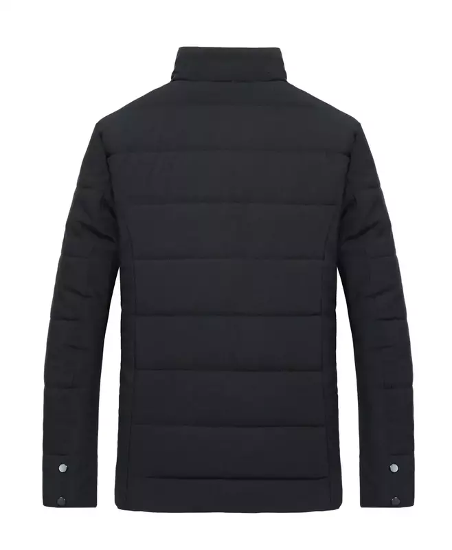 Men's Warm Jacket Winter Parka Fur Collar Windbreaker Cotton Padded Anorak Thick Black Coat Male Casual Autumn Fleece Jacket Men