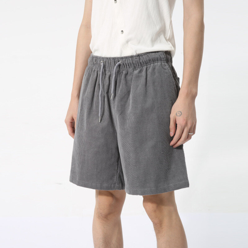 NOYMEI-pantalones cortos rectos para hombre, Shorts sencillos de Color sólido, holgados e informales, combinan con todo, Color rosa, WA4406, 2024