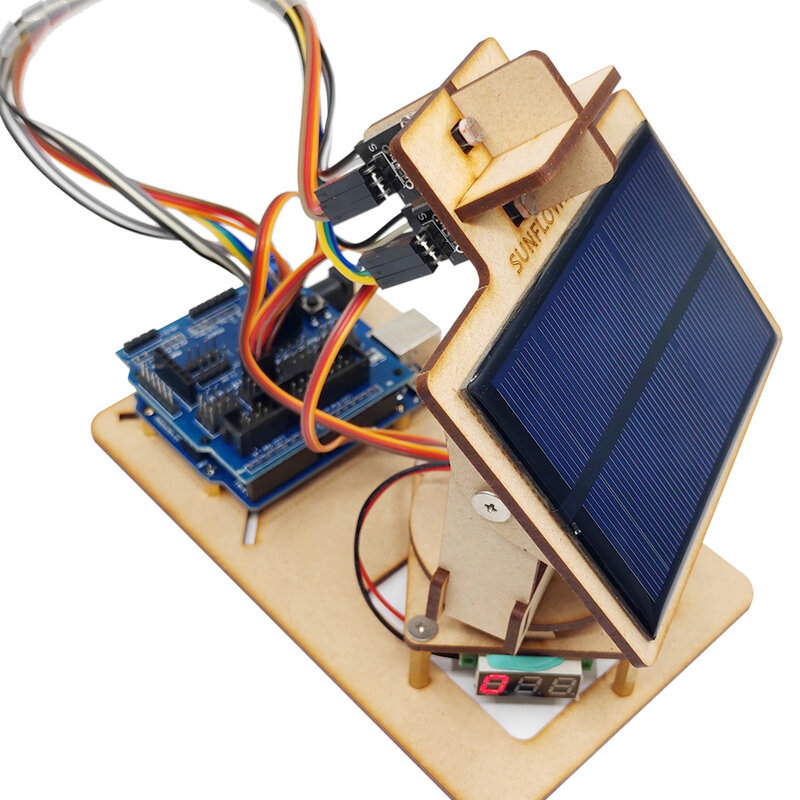 스템 지능형 태양 추적 장비 DIY 프로그래밍 장난감 부품, 아두이노 로봇 UNO 학습 DIY 키트 로봇 선물 장난감