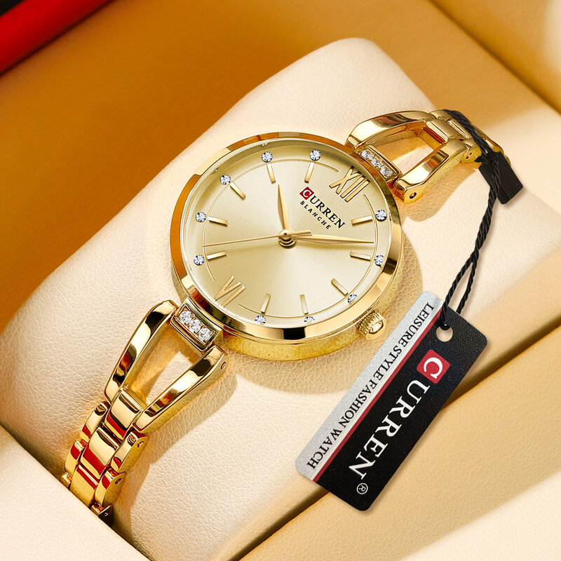 Curren Marke Retro Quarzuhr klassische römische Skala Damen Armbanduhren Frauen hochwertige Armbanduhr Vintage weibliche Uhr