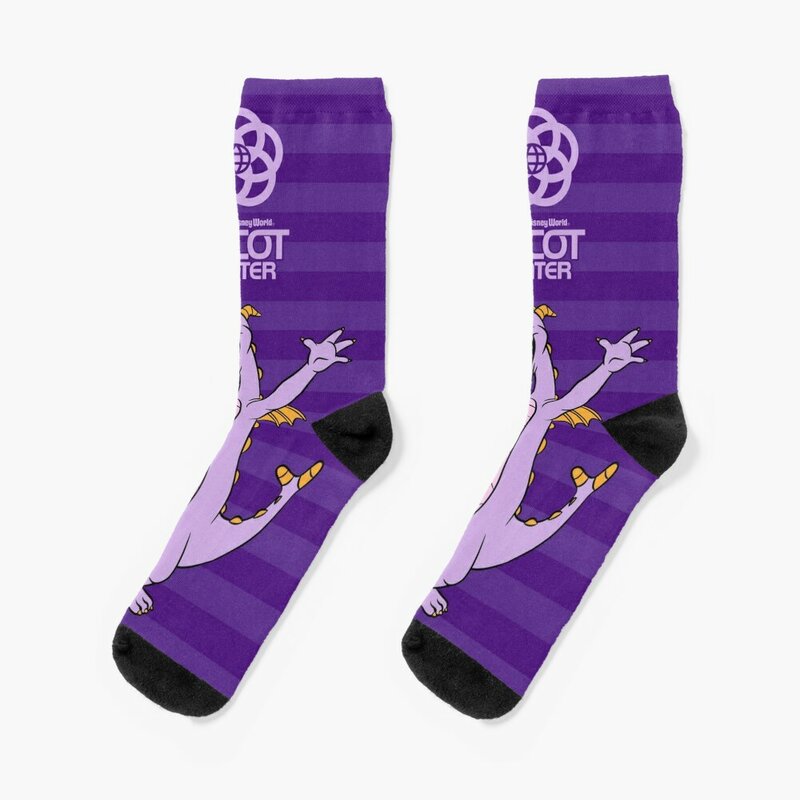 Фиолетовые полосатые носки для альпинизма, носки с цветочным принтом для мужчин и женщин