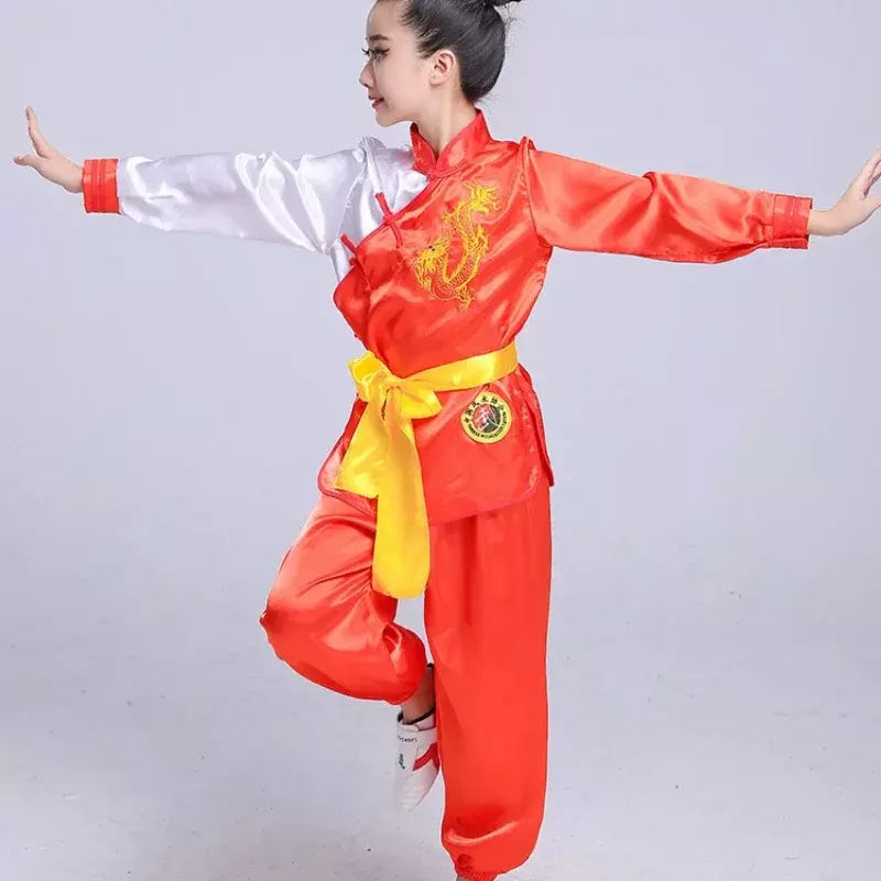 Kinderen Chinese Traditionele Wushu Kleding Voor Kinderen Martial Arts Uniform Kung Fu Pak Meisjes Jongens Podiumkostuum Set