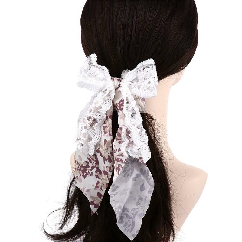 Kleur Cadeau Kant Haaraccessoires Elastische Haarbanden Koreaanse Stijl Haartouw Pastorale Stijl Scrunchies Vrouwen Haar Stropdassen