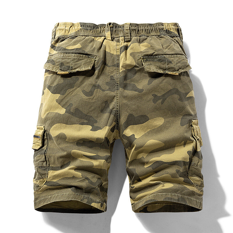 Men's Fashion New Cargo Camouflage Shorts Plus Size Mens Summer Cotton Multi-Pocket Shorts Men Spring Casual Joggers Shorts Male