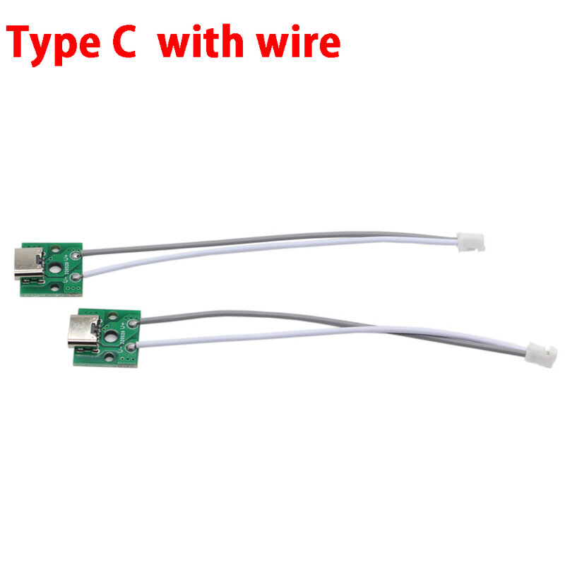 TYPE-C 마이크로 USB-DIP 어댑터 암 커넥터 B 타입 PCB 컨버터 브레드보드 USB-01 스위치 보드, 와이어 포함 SMT 마더시트
