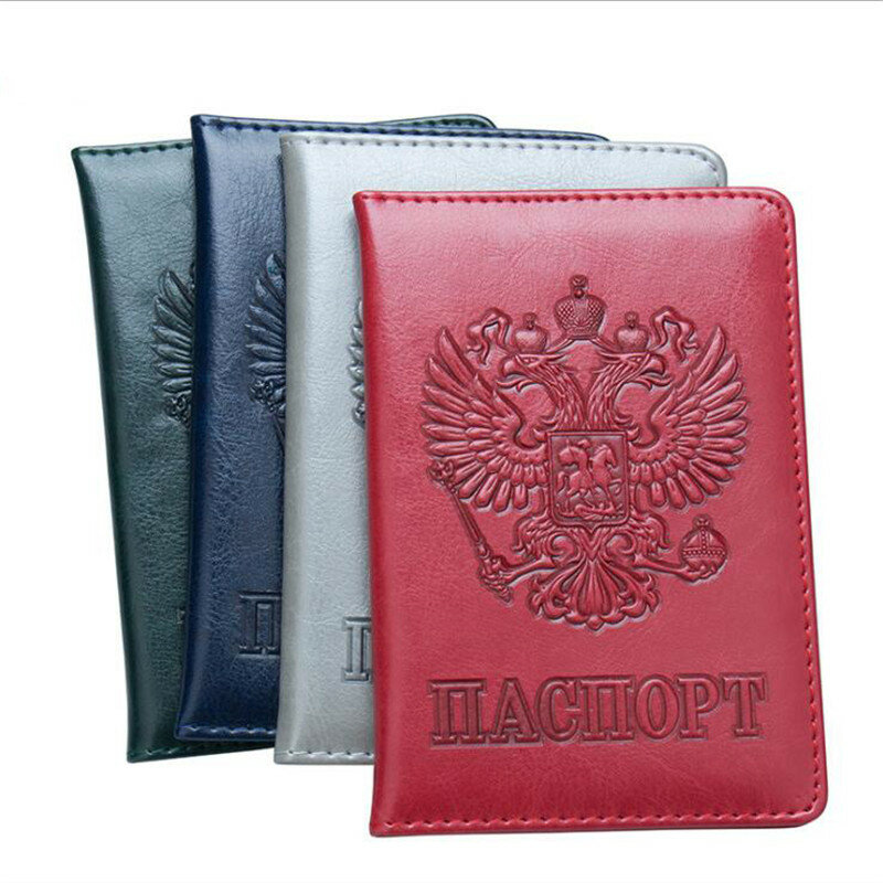 男性と女性のためのパスポートカバー,トラベルケース,ロシアのアクセサリー,パスポートホルダー
