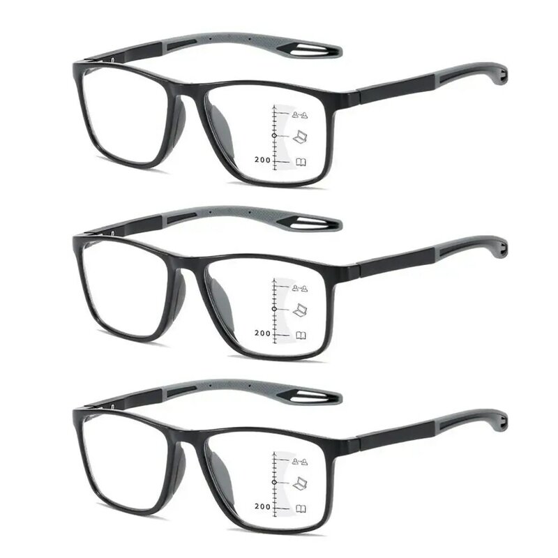 Gafas de lectura progresivas multifocales para hombres y mujeres, montura TR90, gafas deportivas antiluz azul, presbicia Bifocal ultraligera