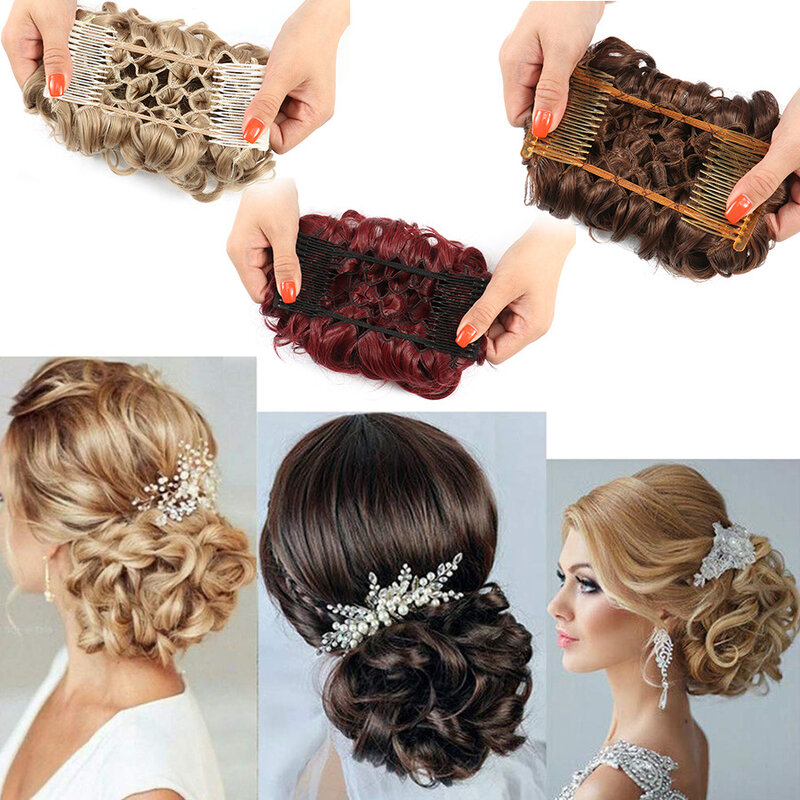 Новые модели, женские вьющиеся волосы, женские вьющиеся волосы, цветочные бутоны, гребень для парика Roll, короткое химическое волокно, ежедневное сочетание
