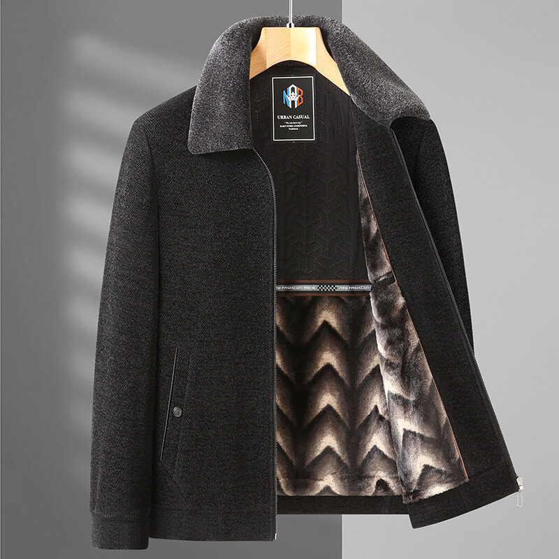 Новинка 2022, модная Мужская Утепленная куртка на осень и зиму, свободная повседневная толстая одежда для мужчин среднего и старшего возраста