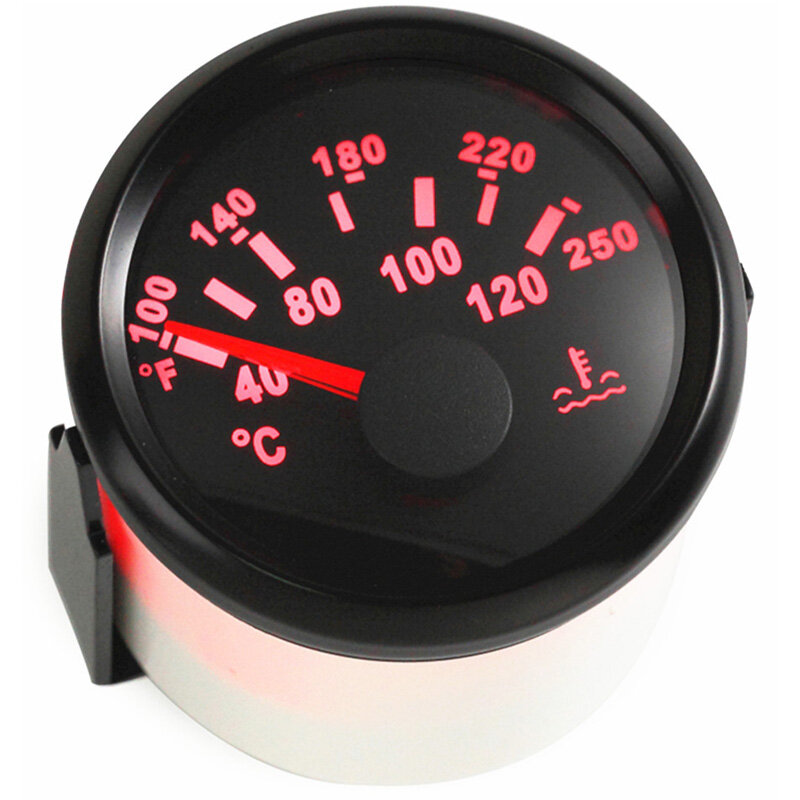Medidores de temperatura del agua para coches, medidor de temperatura del agua de 40-120 grados, 9-32v, impermeable, 52mm, 287,4 ~ 22.4ohm, para barco, motocicleta, Rv