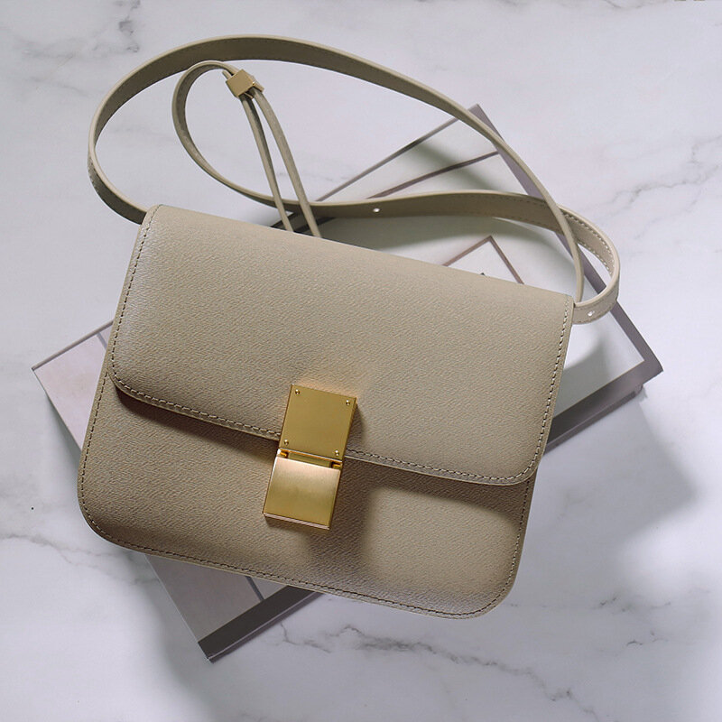 Petit sac à bandoulière carré en cuir véritable pour femme, sacs tofu de qualité supérieure, marque de luxe, initié, commpiedmont, mode