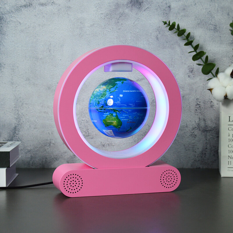 Globe Magnétique Flottant Bluetooth avec Lumière LED pour Homme, Mari, Petit Ami, Enfant, Cadeau d'Anniversaire et de Noël