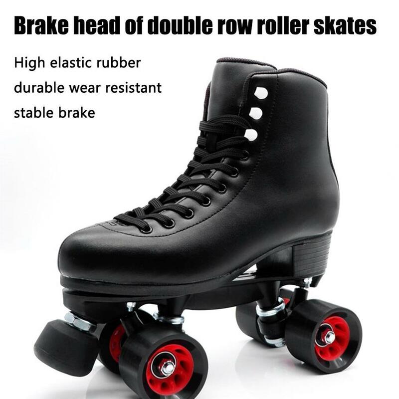 Tope de goma para patines de ruedas, pieza de repuesto, 2 piezas, color negro