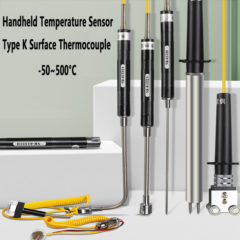 Sensor de temperatura portátil tipo K, termopar de superficie,-50 ~ 500 °C, NR-81530, NR-81539, NR-81531, NR-81532, NR-81533
