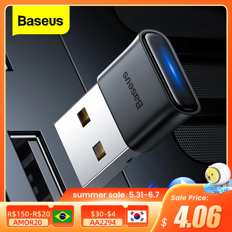 Baseus-Bluetooth 5.1 5.0 USBアダプター,オーディオ受信機,スピーカー,ラップトップ,ワイヤレスマウス,USBトランスミッター用