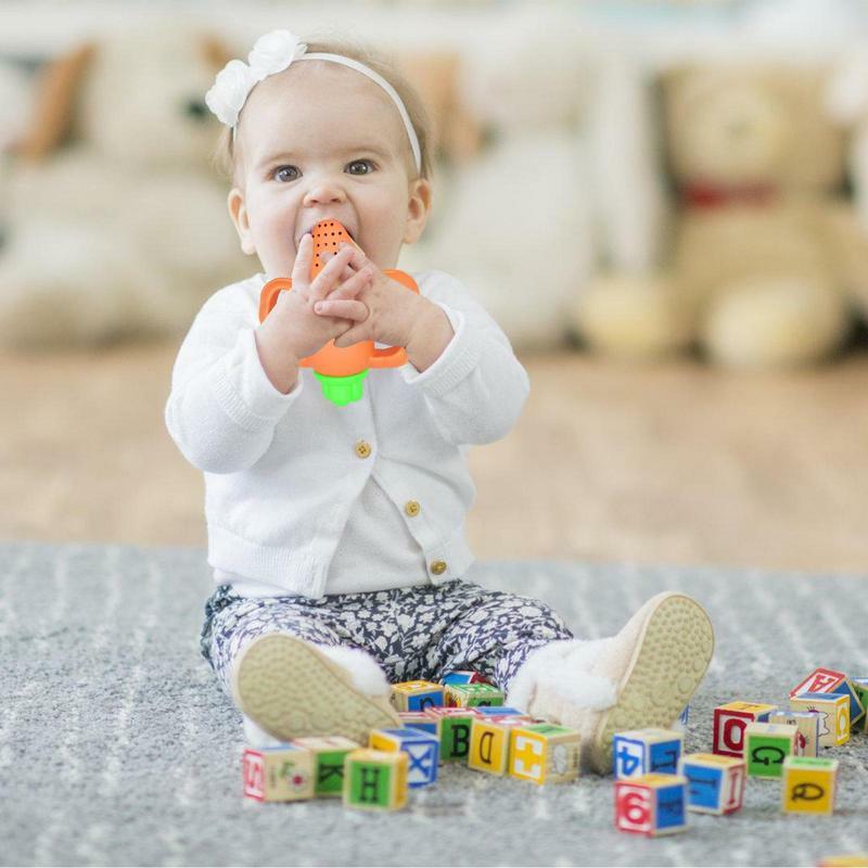 จุกนมหลอกซิลิโคนสำหรับกัดเล่นสำหรับเด็กทารกแรกเกิดเคี้ยวของเล่นสำหรับกัด