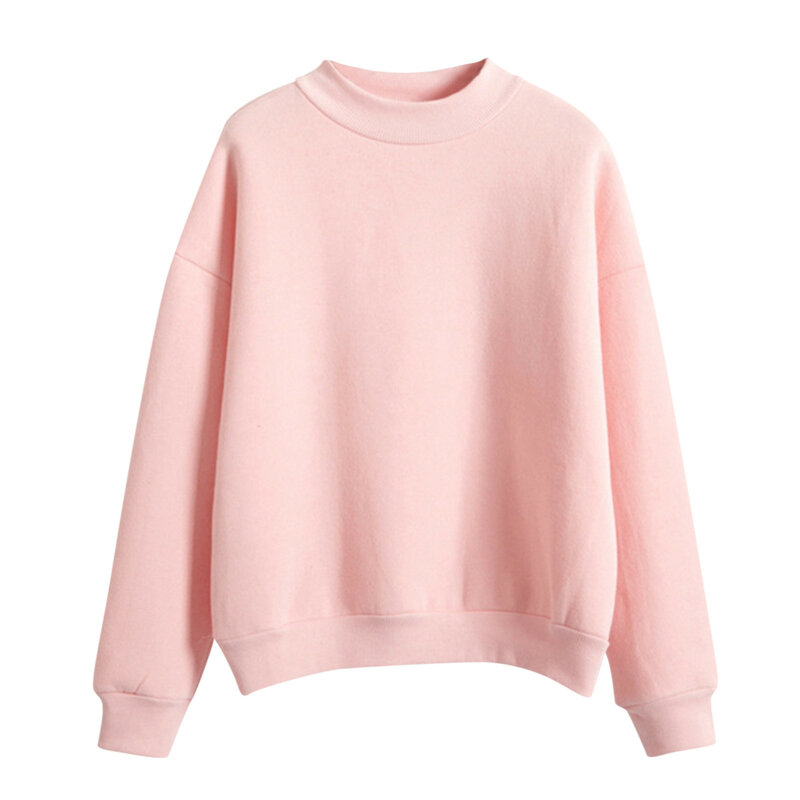 2023 женские свитшоты, милые корейские вязаные пуловеры с круглым вырезом, плотные осенние зимние свободные толстовки ярких цветов, однотонная женская одежда