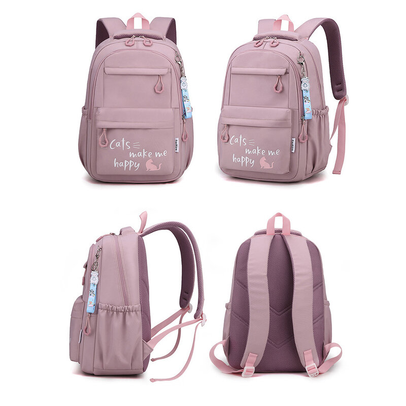 Школьный ранец для девочек-подростков, женский розовый рюкзак для начальной школы, для детей-подростков