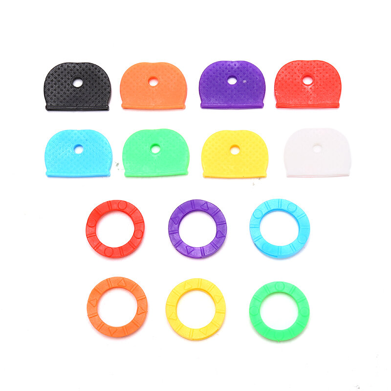 متعدد الألوان لينة سيليكون مفاتيح أقفال قبعة ، جوفاء المطاط توبر ، والأزياء ، 24 32 قطعة