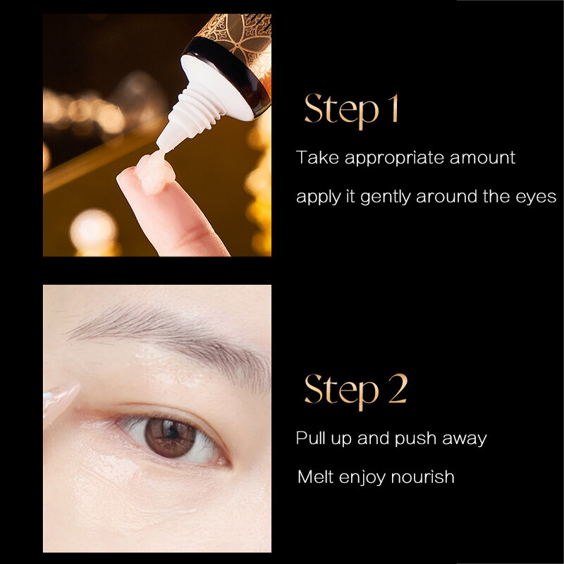 Anti-rugas Eye Cream, Anti-idade, remover círculos escuros, cuidados com os olhos contra o inchaço, bolsas, hidrato, hidratante, reafirmante, reparação, 30g