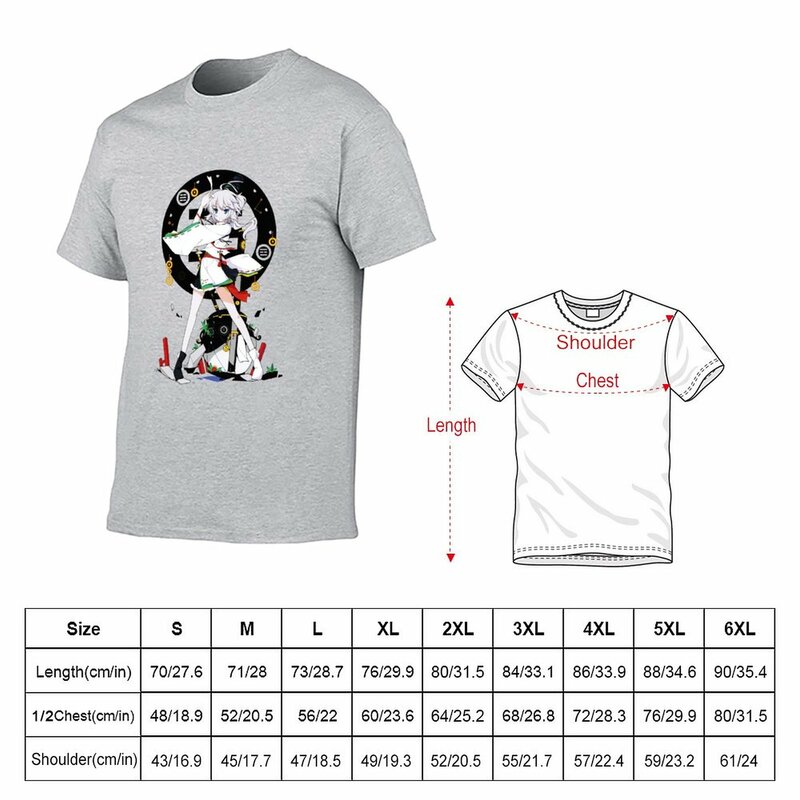 Touhou Project - Mononobe No Feto T-shirt para meninos, curto em branco T-shirts, Novo