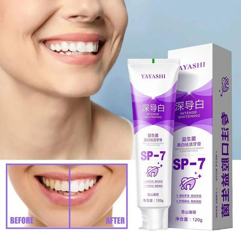 معجون أسنان مع بروبيوتيك ، فعالية ، تبييض ، إزالة رائحة الفم الكريهة ، منعش ، التنفس ، منتجات العناية بالأسنان ، E6G6 ، 120g