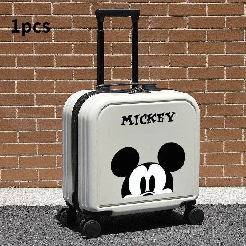 Disney-Valise de voyage à roulettes pour enfants, ensemble de bagages de dessin animé, valise à roulettes universelle