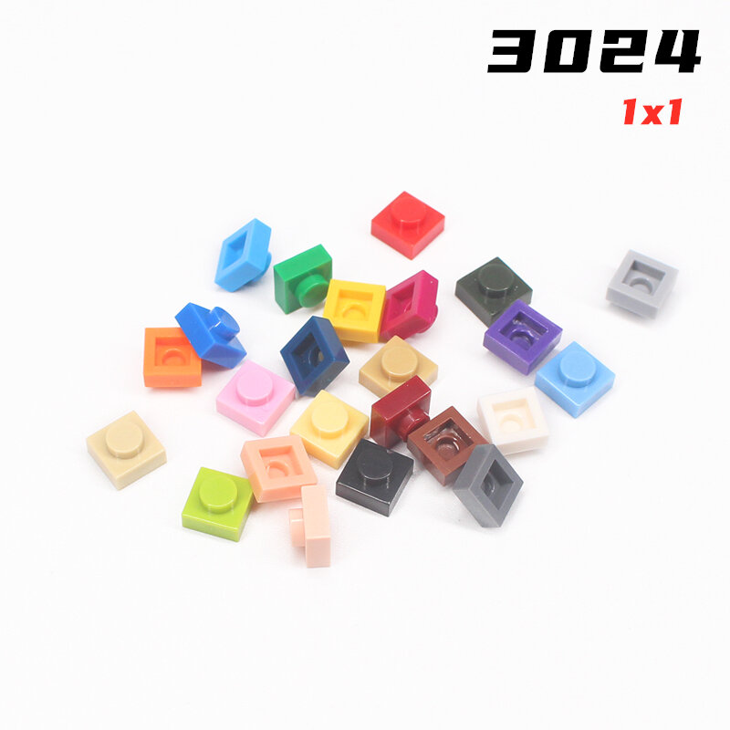 Rainbow Pig MOC części 3024 30008 płyta 1x1 kompatybilne klocki DIY Assmble klocki cząstek Puzzle dla dzieci mózgu zabawki prezent