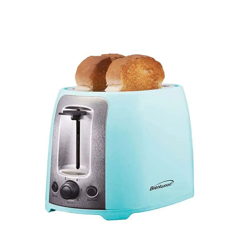 Brentwood Cool Touch 2-Slice Toaster, Blue, Extra Wide Slots