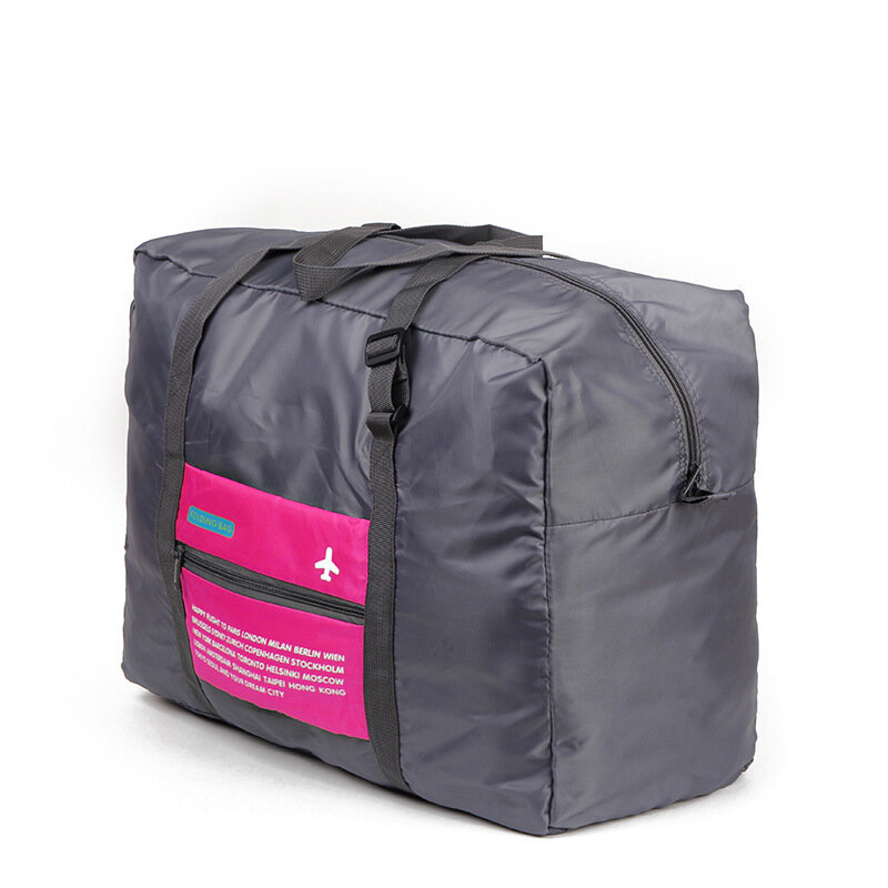 High Capacity Travel Bag Women Folding Duffle Weekend Bag Nylon Travel Organizer Clothing Packing Cubes Hand Luggage Storage Bag