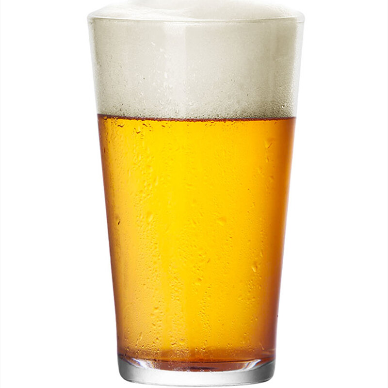Aixiangru taza de pinta de boca ancha americana Pearson, vaso de cerveza de vidrio elaborado, vaso de bebida de jugo, se puede personalizar, botellas de jugo de plástico de 12OZ